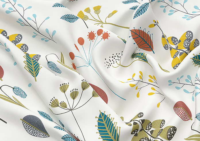 Amala, Teal - Twist&Fit Roman Blind - Image 4